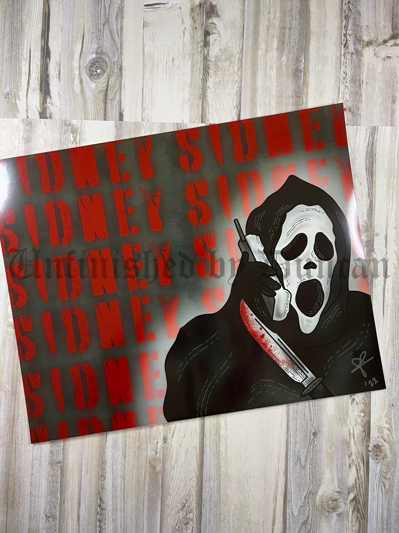 SIDNEY | Scream, Sidney's Stalker, Horror, Cult Classic, Traditional Tattoo Inspired Art Print (Last Call)
