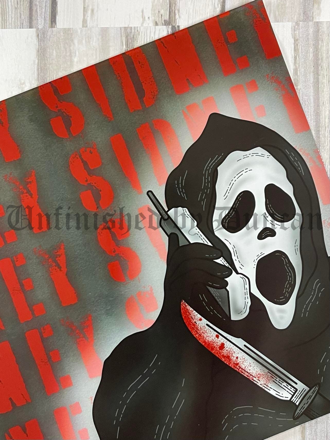 SIDNEY | Scream, Sidney's Stalker, Horror, Cult Classic, Traditional Tattoo Inspired Art Print (Last Call)