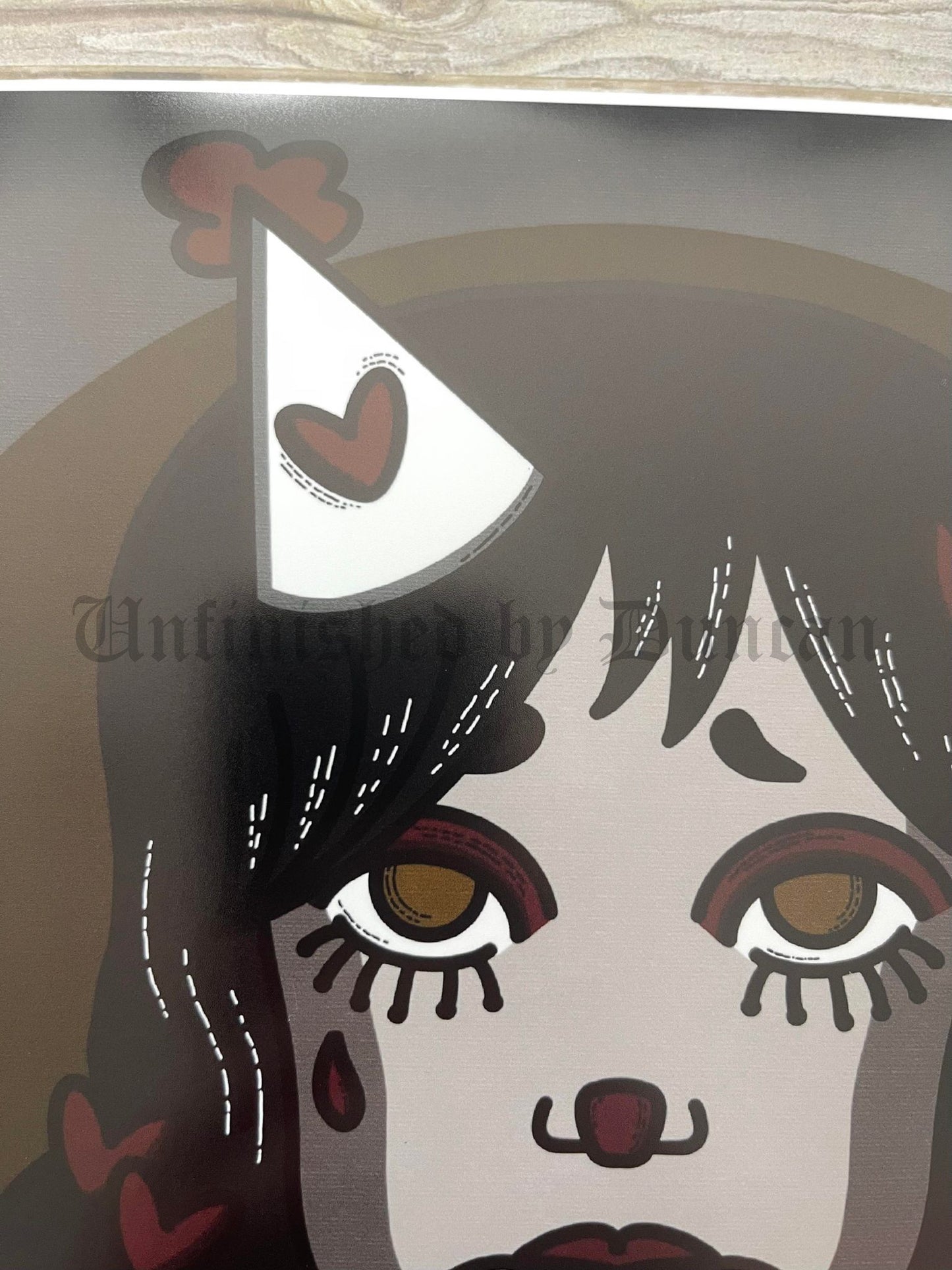Lover Clown | Galentines, Valentines, Sad Girl Traditional Tattoo Art Print (Last Call)