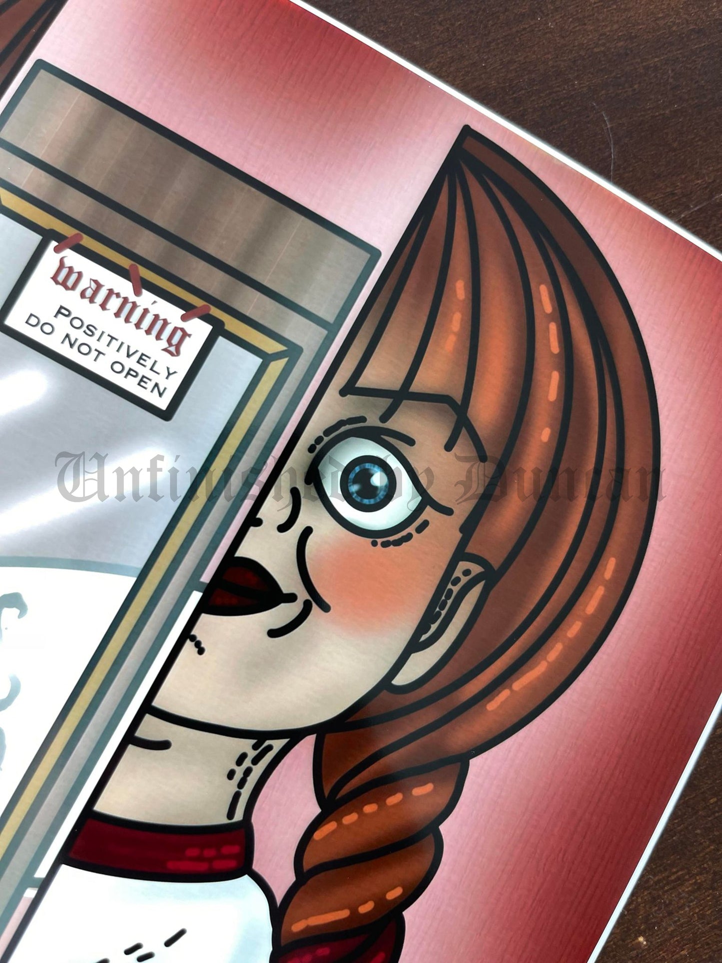 Annabelle | Horror, Doll, Ghost Story, Traditional Tattoo Inspired Art Print (Last Call)