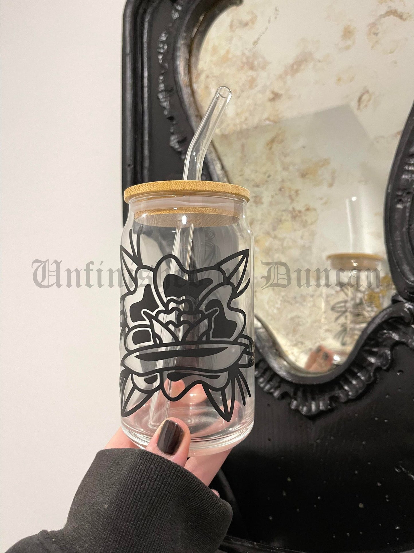 American Traditional Rose Cup | Witchy, Gothic, Traditional Tattoo Inspired Design