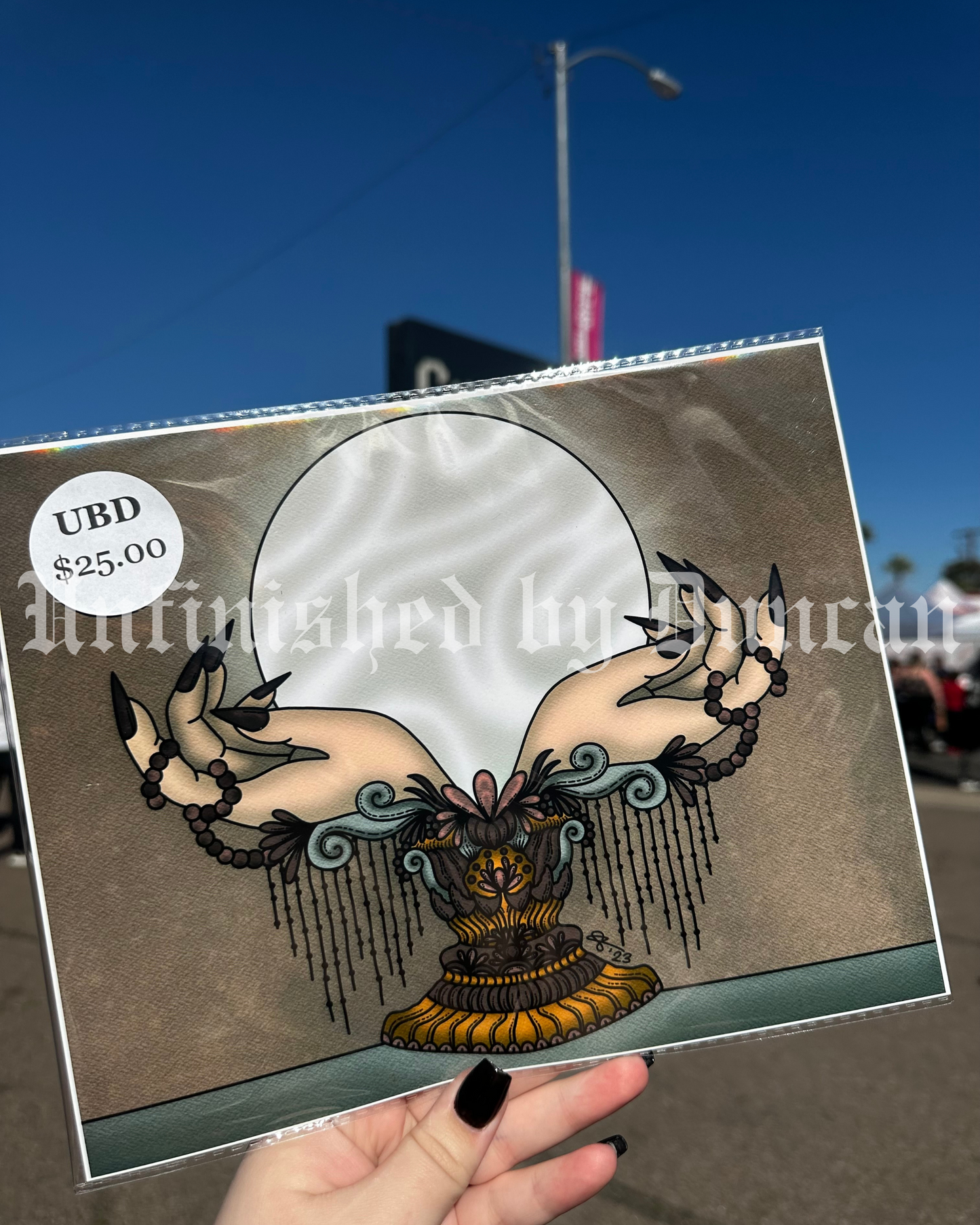 Grand Scheme | Witchy, Crystal Ball, Traditional Tattoo Inspired Art Print (Last Call)