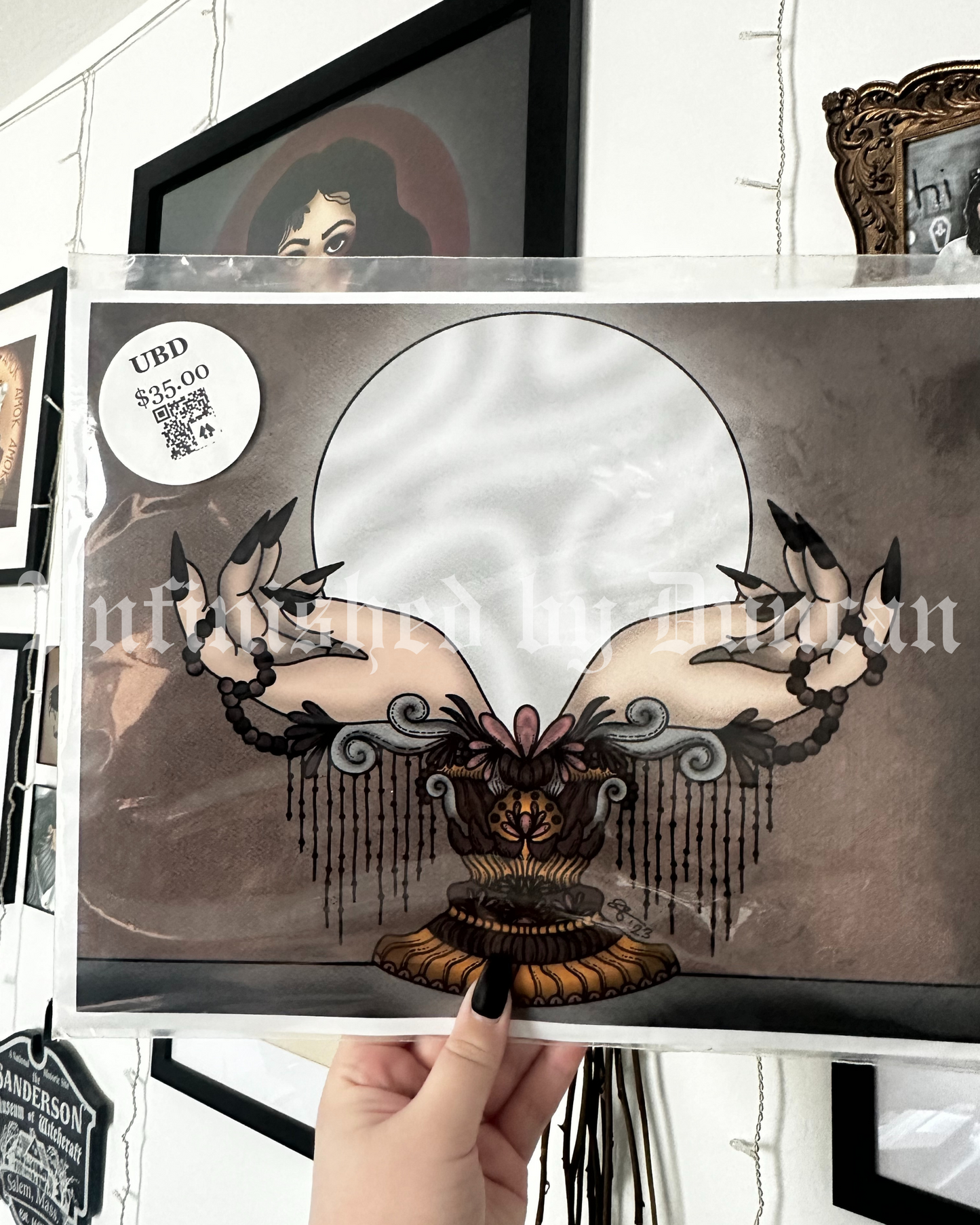Grand Scheme | Witchy, Crystal Ball, Traditional Tattoo Inspired Art Print (Last Call)