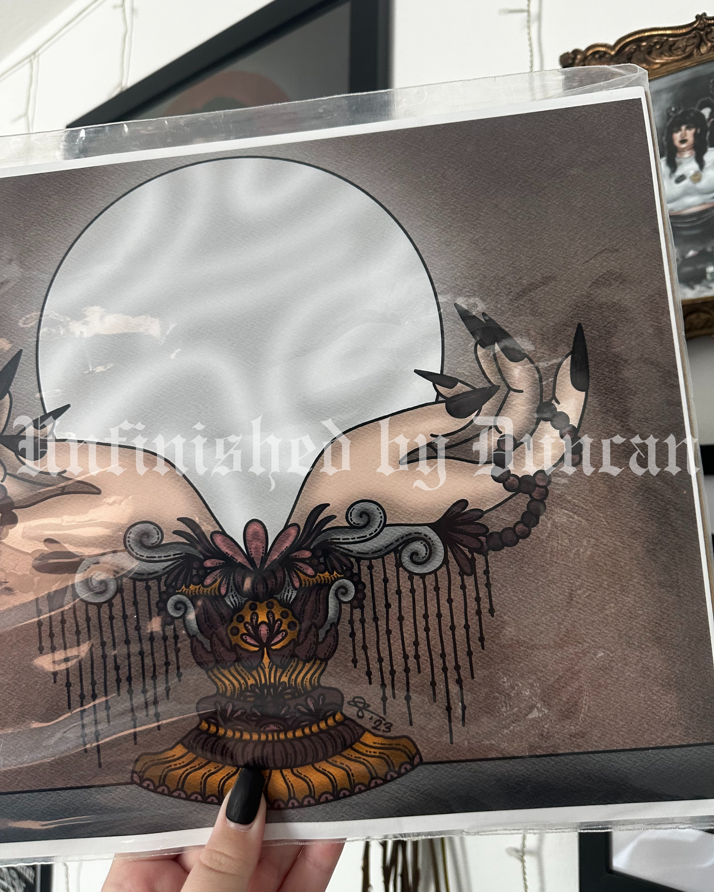 Grand Scheme | Witchy, Crystal Ball, Traditional Tattoo Inspired Art Print (Last Call)