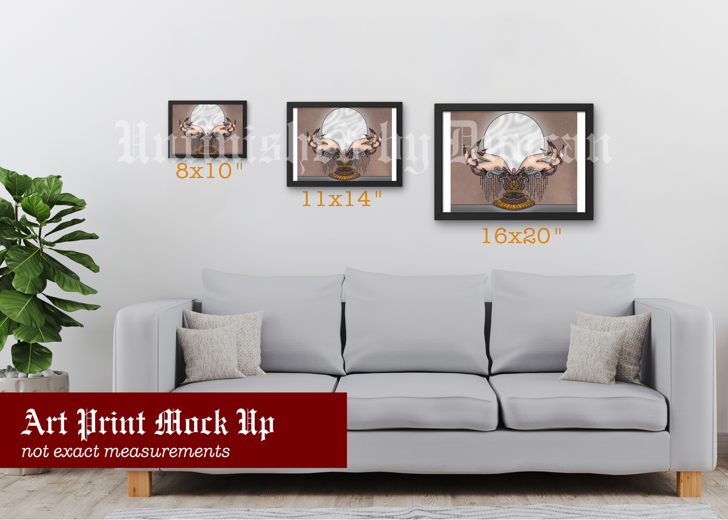 Grand Scheme | Witchy, Crystal Ball, Traditional Tattoo Inspired Art Print (Last Call)