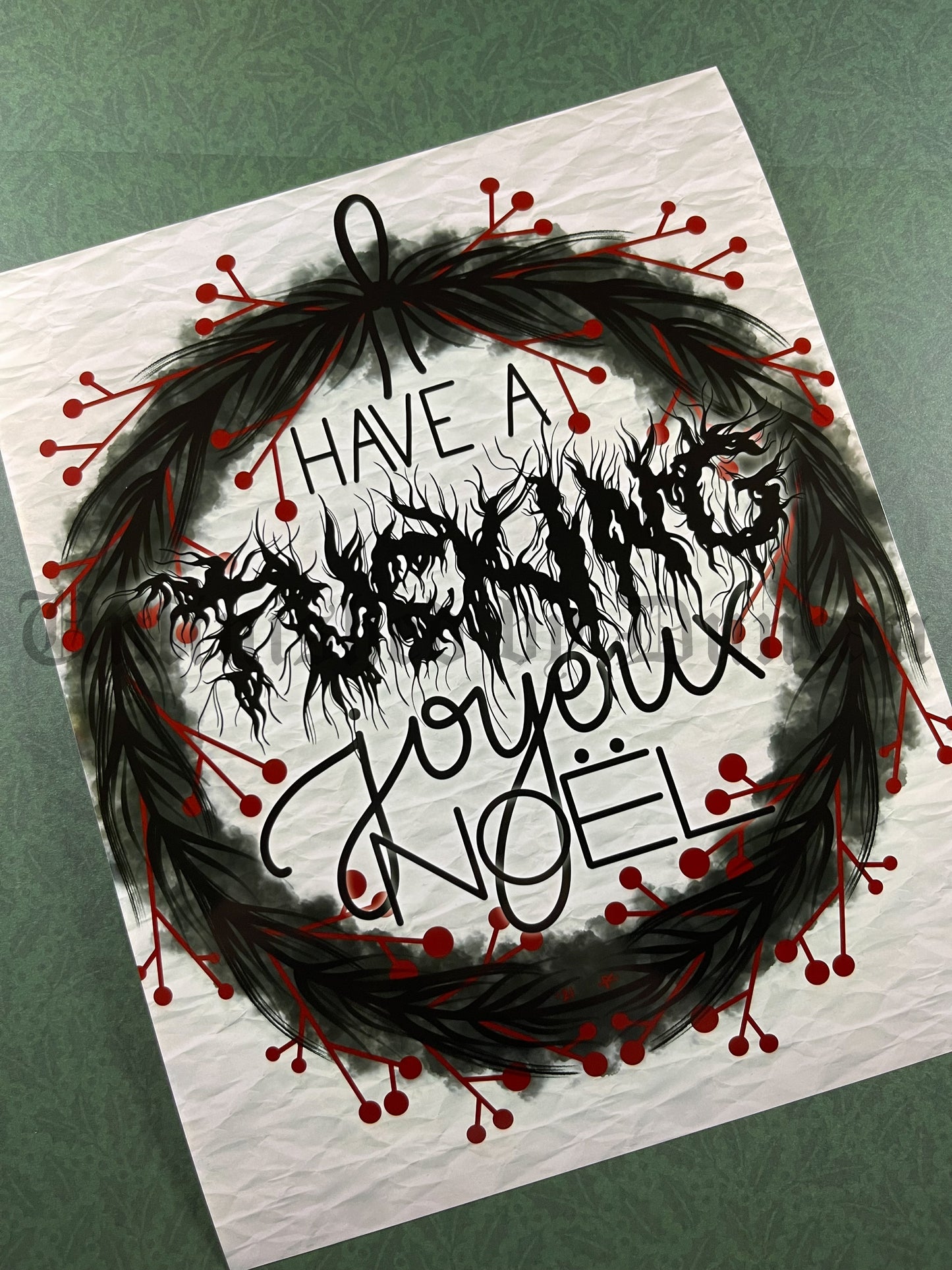 Dirty Winter Holidays | Wreath, Christmas, Holiday, Hanukkah, Yuletide, Kwanzaa, Feliz Navidad, Noel, Chanukah, Traditional Tattoo Art (Last Call)