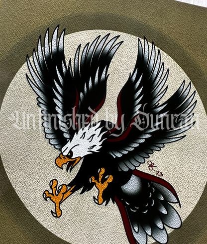 Bird of Prey | Double Winged Eagle, Traditional Tattoo Inspired Art Print