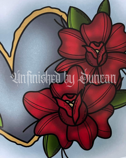 Lucky Roses | Traditional Tattoo Inspired Art Print (Last Call)