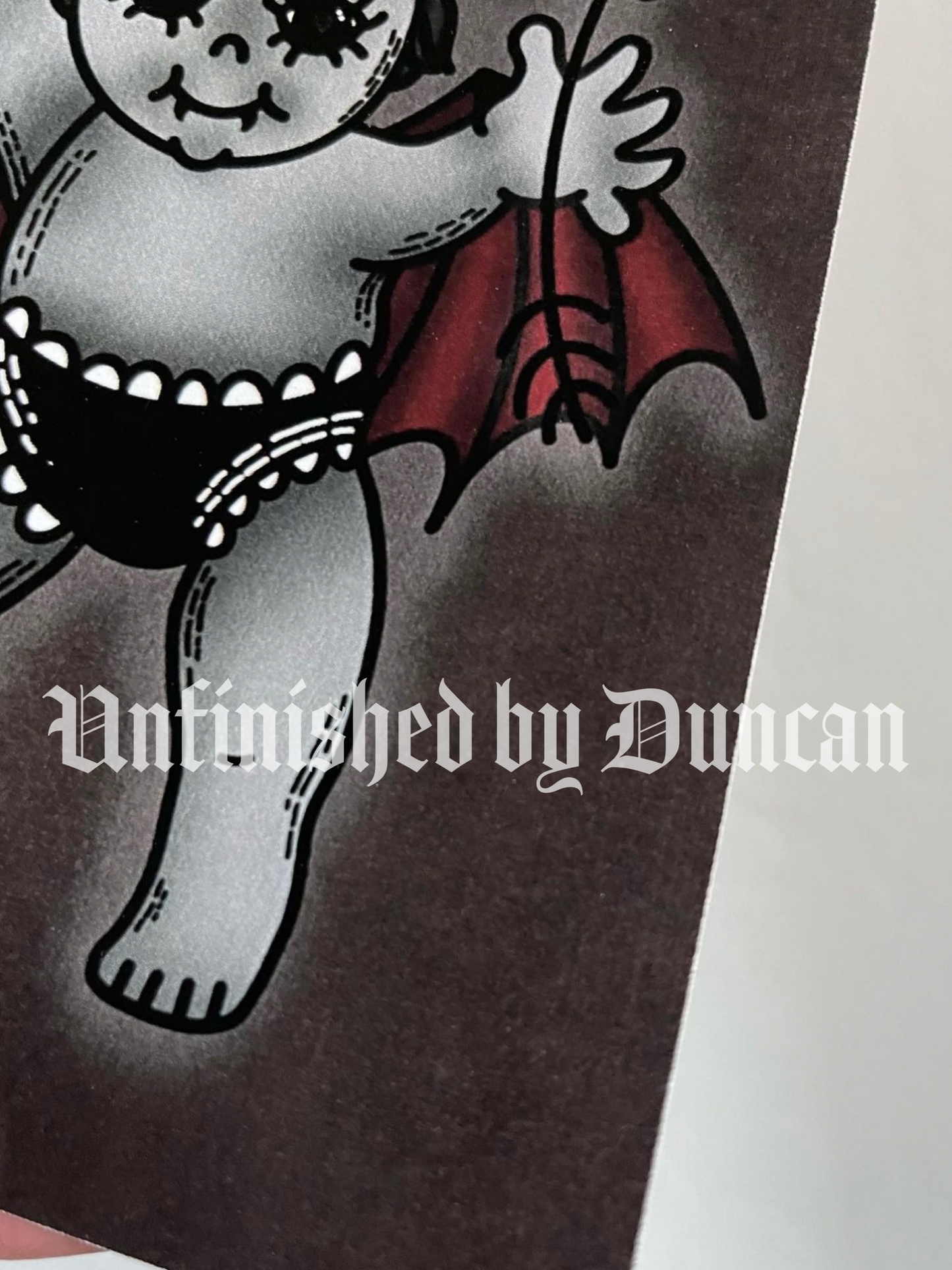 Demon Cupid Postcard | Valentines, Galentines, Demonic, Kewpie Doll Inspired, Traditional Tattoo Inspired Art Design