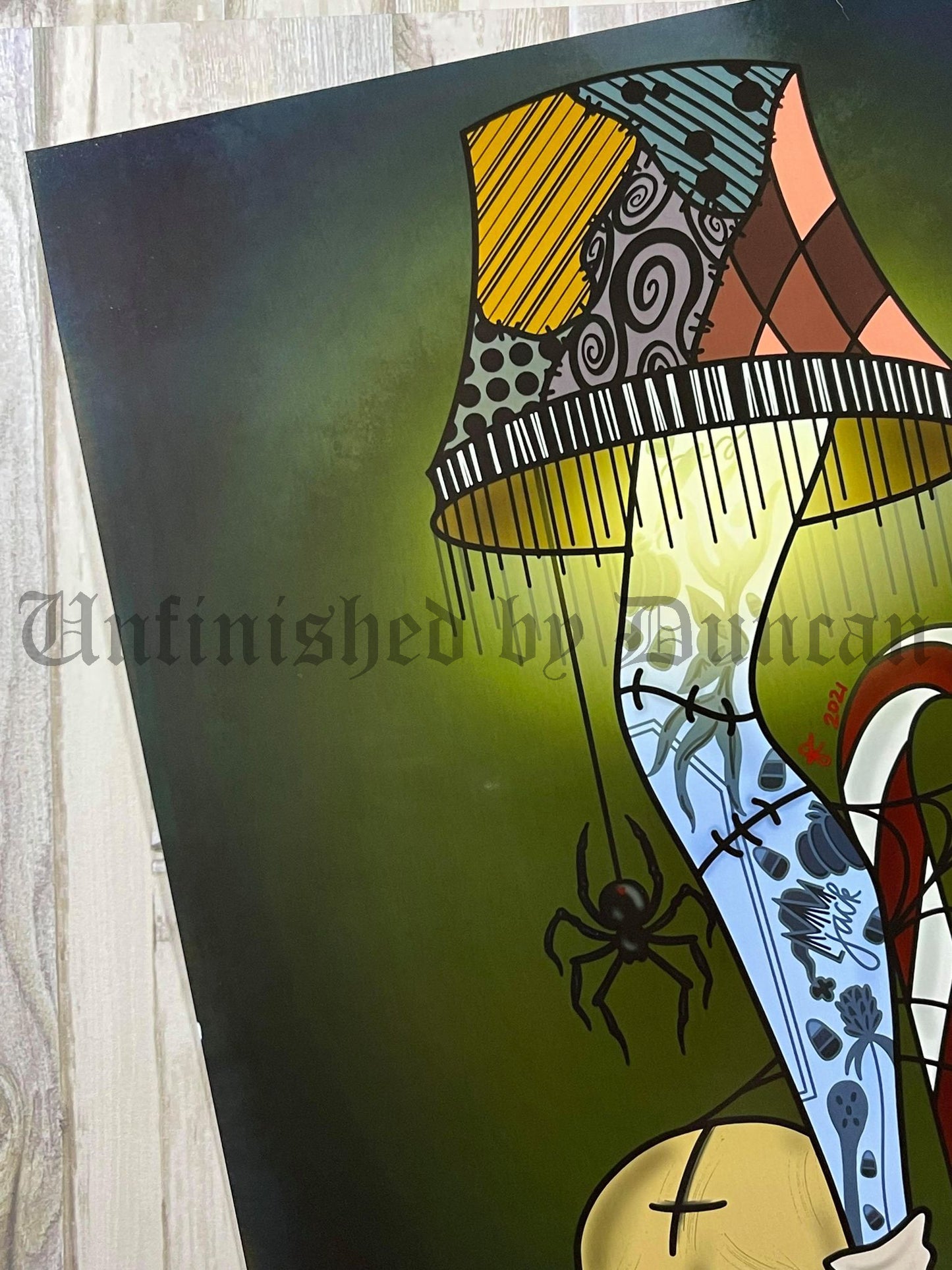 Sally's Lamp | Nightmare Before Christmas x A Christmas Story, Traditional Tattoo Inspired Art Print