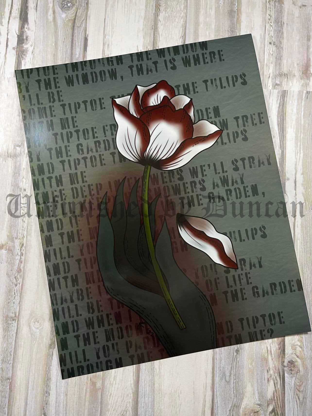 Tip Toe Through The Tulip | Traditional Tattoo Inspired Art Print (Last Call)