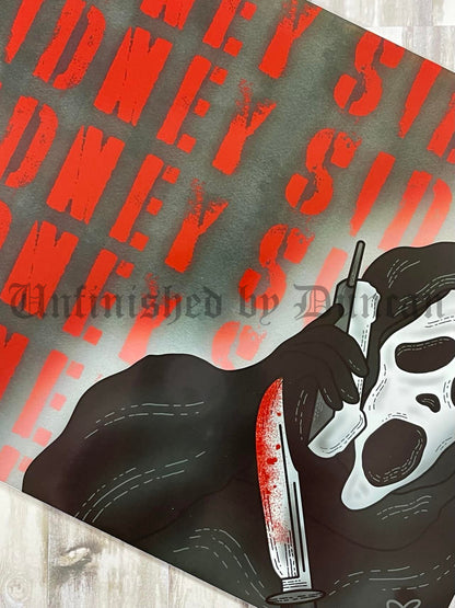 SIDNEY | Scream, Sidney's Stalker, Horror, Cult Classic, Traditional Tattoo Inspired Art Print (Last Call)