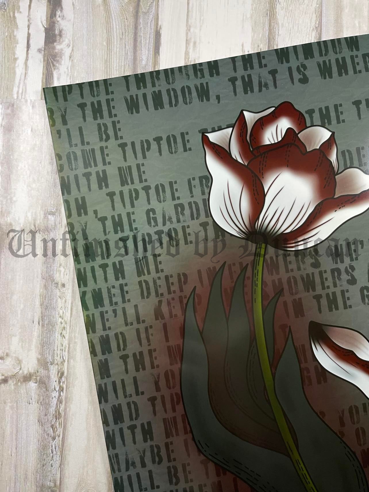 Tip Toe Through The Tulip | Traditional Tattoo Inspired Art Print (Last Call)
