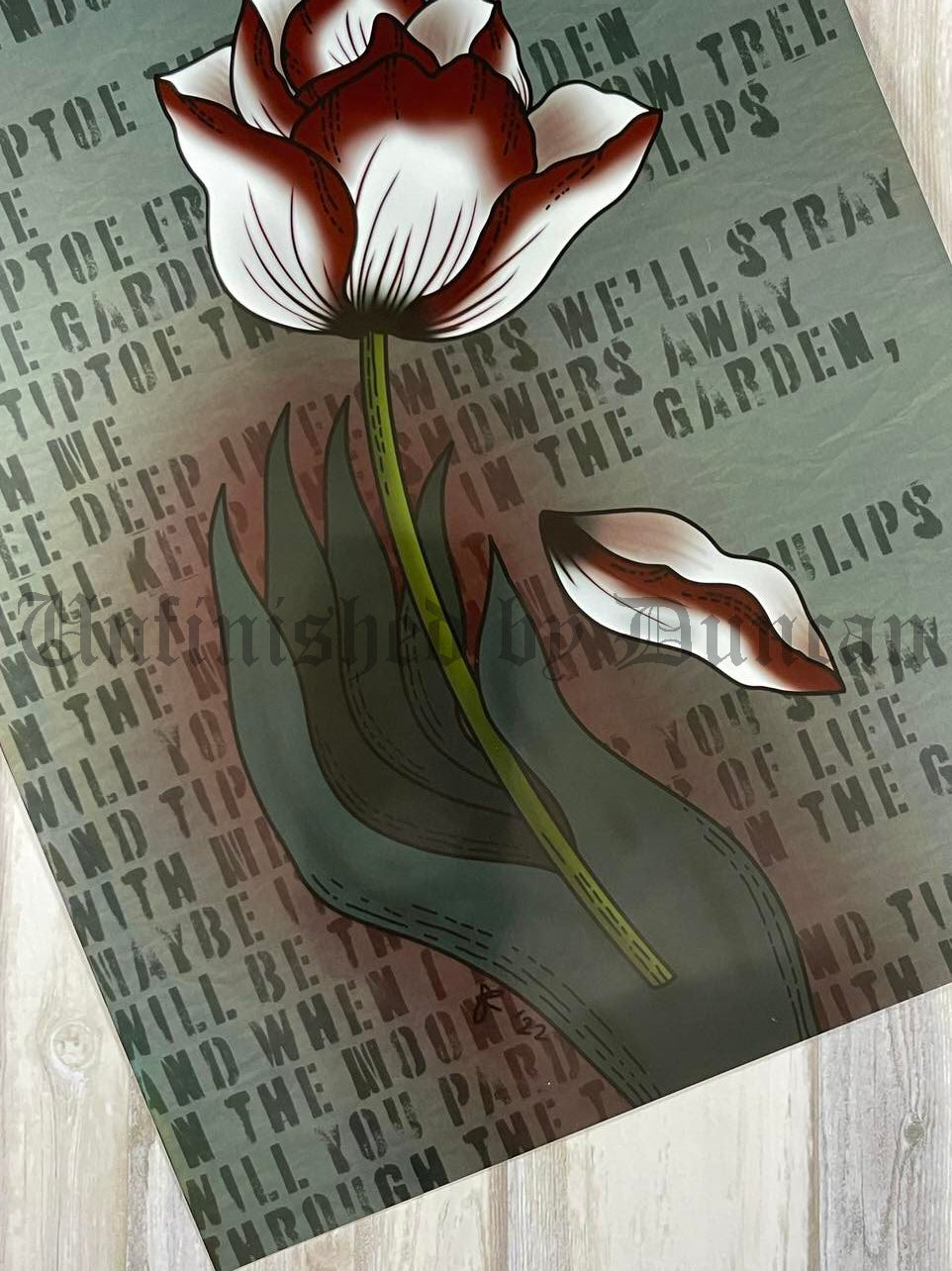 Tip Toe Through The Tulip | Traditional Tattoo Inspired Art Print (Last Call)