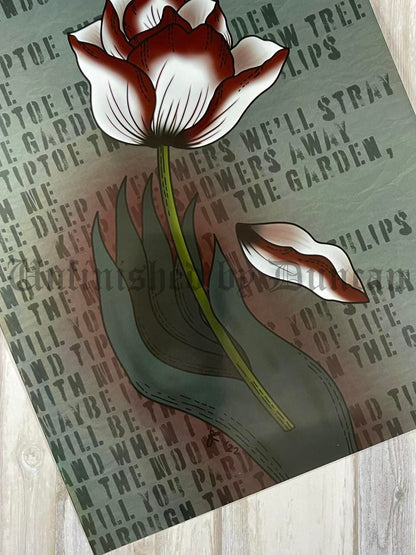 Tip Toe Through The Tulip | Traditional Tattoo Inspired Art Print (Last Call)