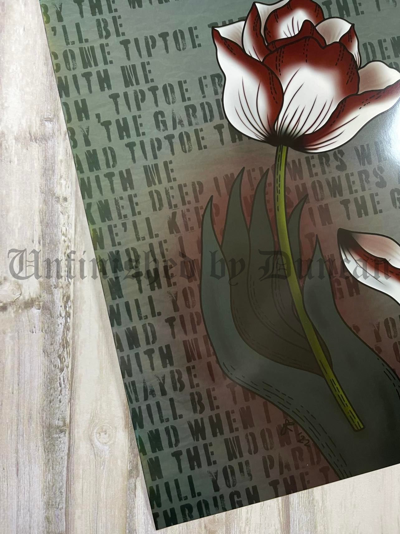 Tip Toe Through The Tulip | Traditional Tattoo Inspired Art Print (Last Call)