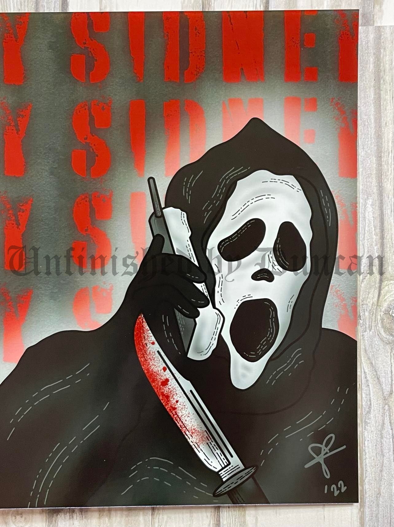 SIDNEY | Scream, Sidney's Stalker, Horror, Cult Classic, Traditional Tattoo Inspired Art Print (Last Call)
