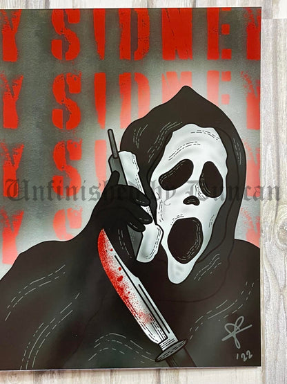 SIDNEY | Scream, Sidney's Stalker, Horror, Cult Classic, Traditional Tattoo Inspired Art Print (Last Call)