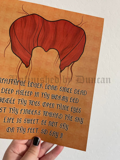 In Thy Wormy Bed | Traditional Tattoo Inspired Art Print (Last Call)