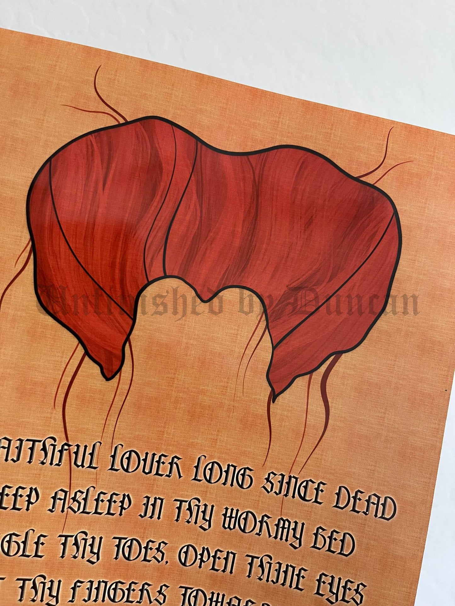 In Thy Wormy Bed | Traditional Tattoo Inspired Art Print (Last Call)