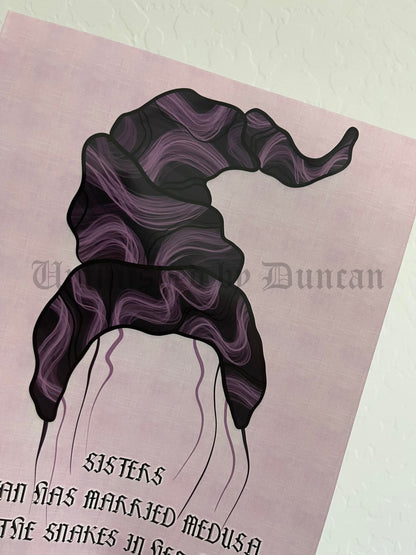 See The Snakes In Her Hair | Traditional Tattoo Inspired Art Print (Last Call)