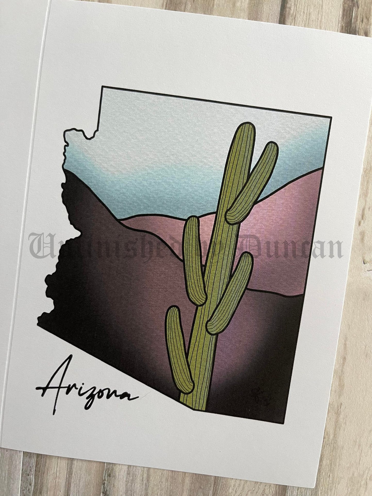 Saguaro in the Desert | Christmas, Winter Holiday, Cactus, Christmas Lights, Traditional Tattoo Inspired Art Design