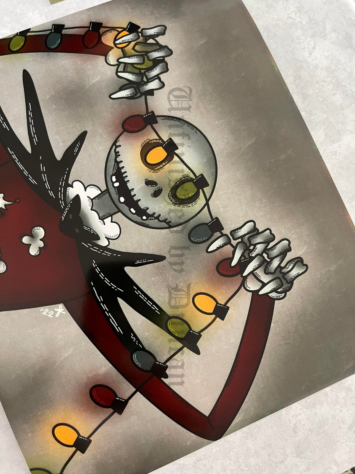 Christmas Jack | Nightmare Before Christmas, Traditional Tattoo Inspired Art Print