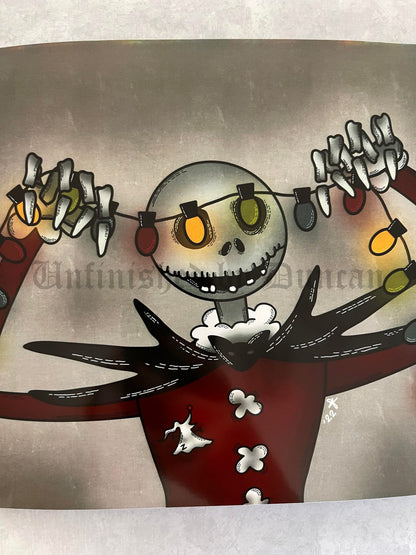 Christmas Jack | Nightmare Before Christmas, Traditional Tattoo Inspired Art Print