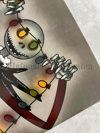 Christmas Jack | Nightmare Before Christmas, Traditional Tattoo Inspired Art Print