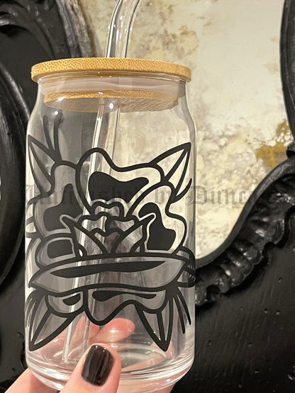American Traditional Rose Cup | Witchy, Gothic, Traditional Tattoo Inspired Design