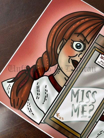 Annabelle | Horror, Doll, Ghost Story, Traditional Tattoo Inspired Art Print (Last Call)