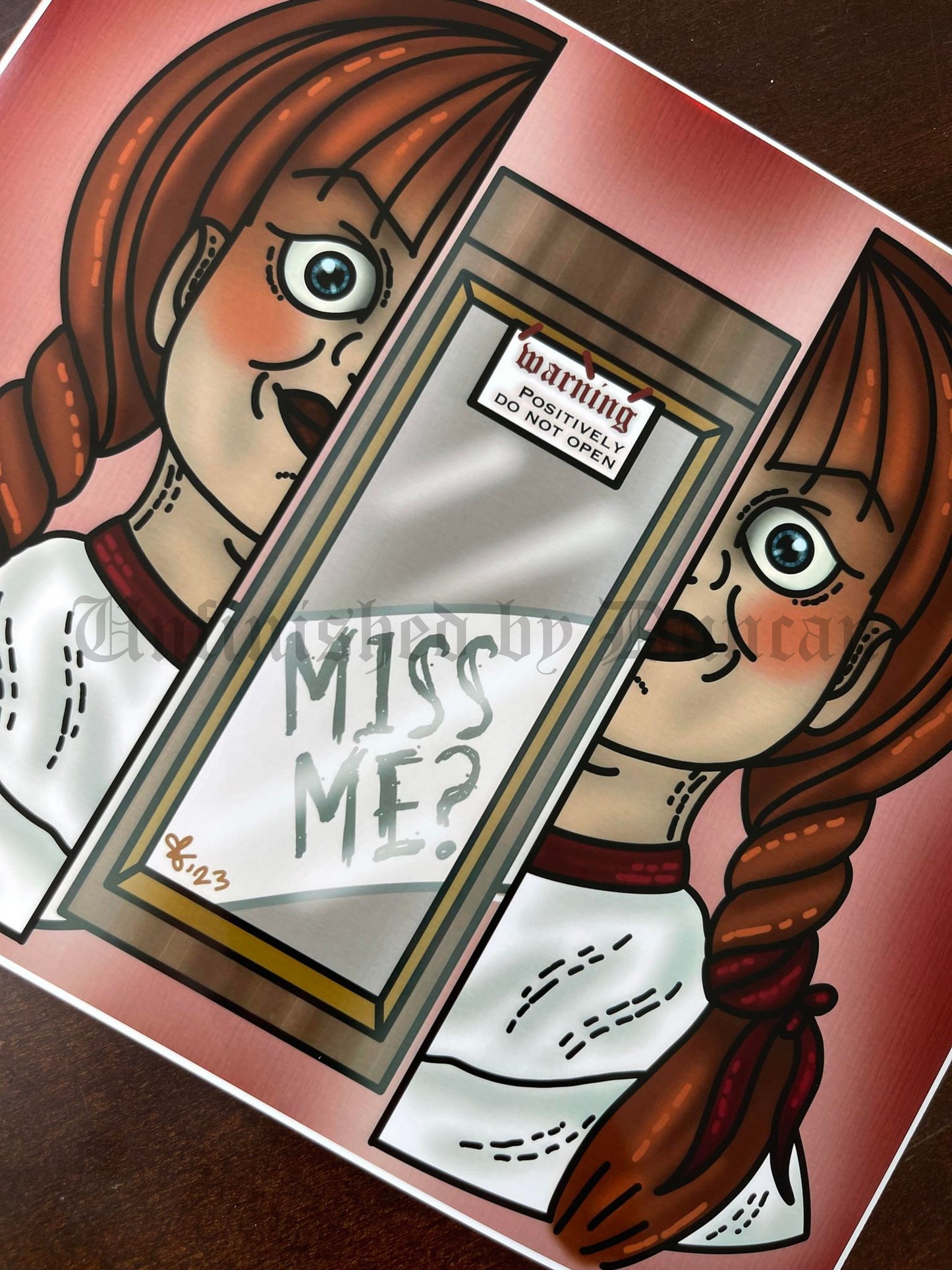 Annabelle | Horror, Doll, Ghost Story, Traditional Tattoo Inspired Art Print (Last Call)