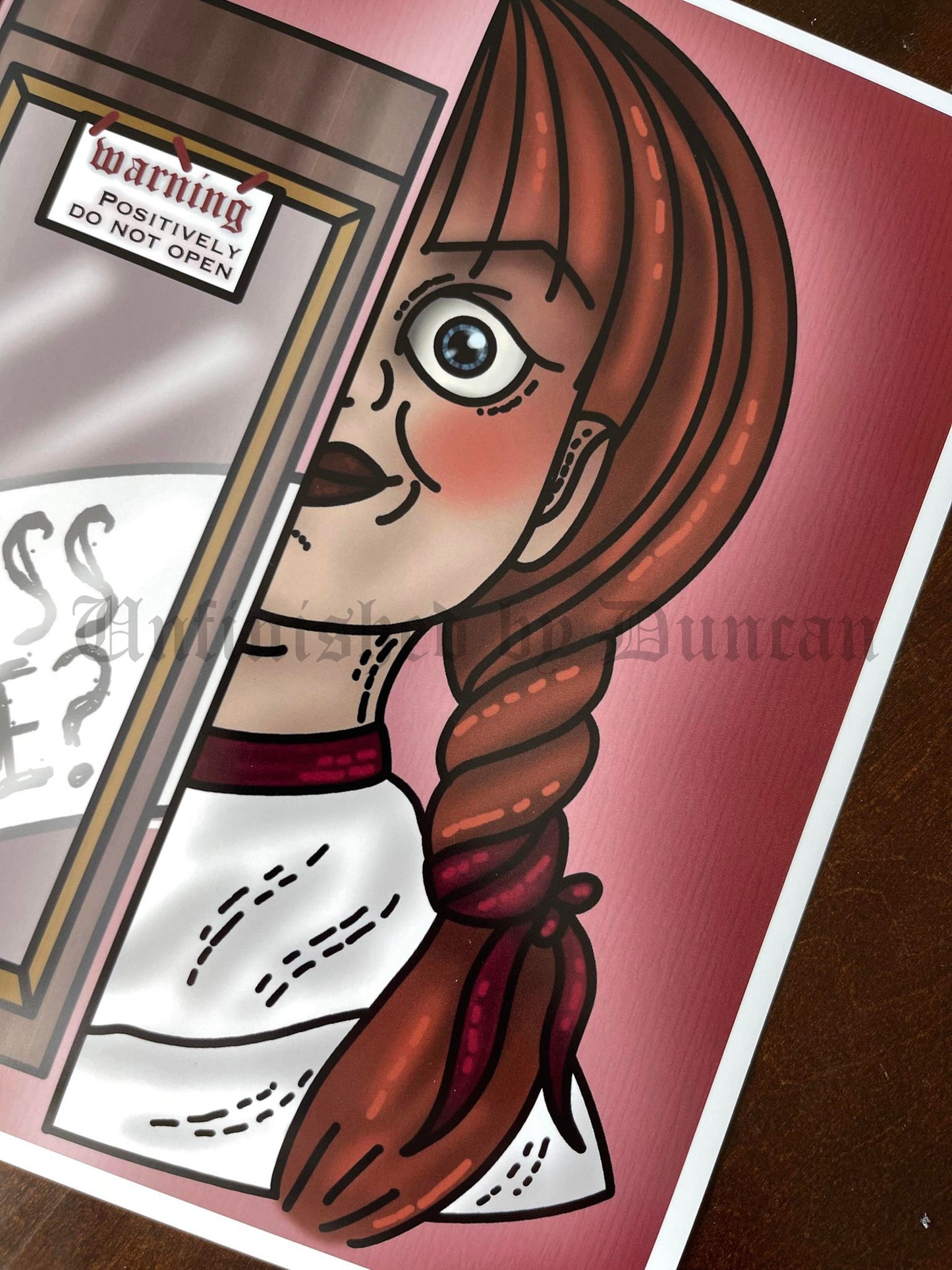 Annabelle | Horror, Doll, Ghost Story, Traditional Tattoo Inspired Art Print (Last Call)