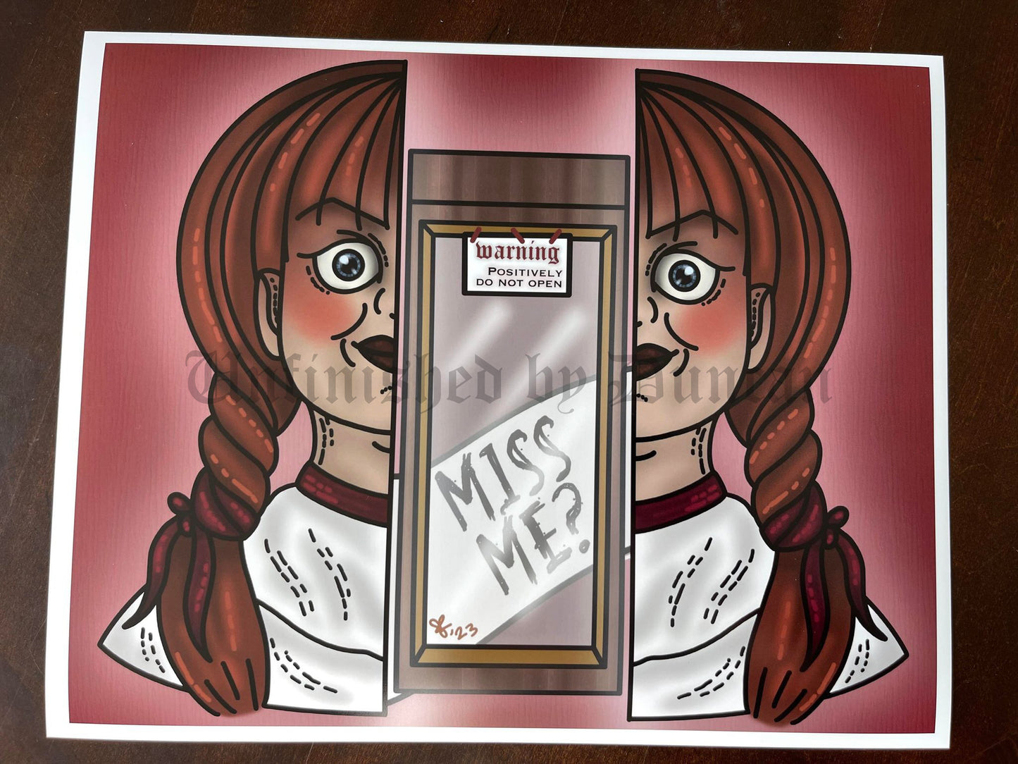 Annabelle | Horror, Doll, Ghost Story, Traditional Tattoo Inspired Art Print (Last Call)
