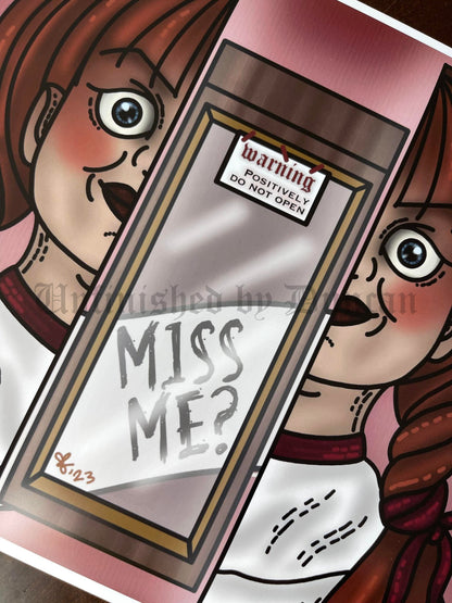 Annabelle | Horror, Doll, Ghost Story, Traditional Tattoo Inspired Art Print (Last Call)