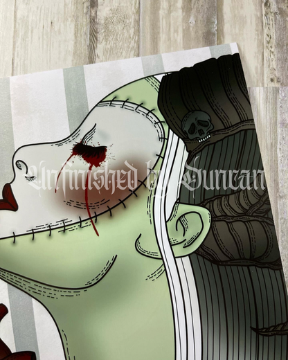 Heartthrob | Victorian, Frankenstein's Monster, Traditional Tattoo Inspired Art Print