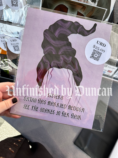 See The Snakes In Her Hair | Traditional Tattoo Inspired Art Print (Last Call)