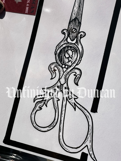 Vintage Shears | Victorian Inspired, Sewing & Cosmetology Traditional Tattoo Inspired Art Print