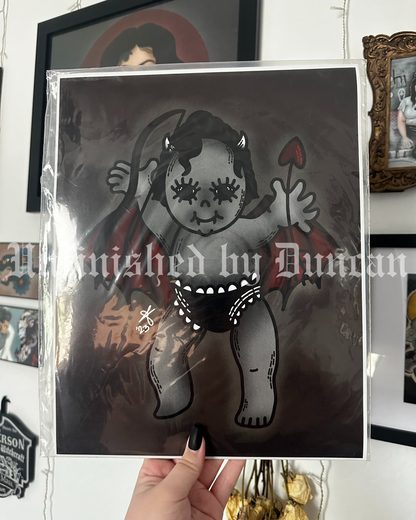 Demon Cupid | Devil, Mythical, Traditional Tattoo Art (Last Call)