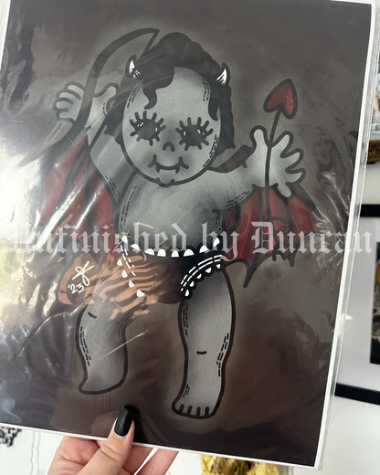 Demon Cupid | Devil, Mythical, Traditional Tattoo Art (Last Call)