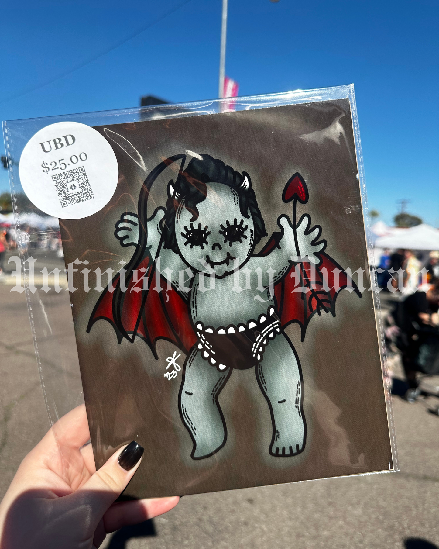 Demon Cupid | Devil, Mythical, Traditional Tattoo Art (Last Call)