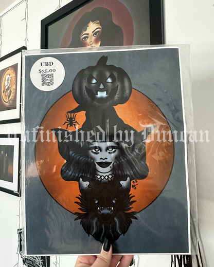 Hot Ghoul Ritual | Traditional Tattoo Inspired Art Print (Last Call)