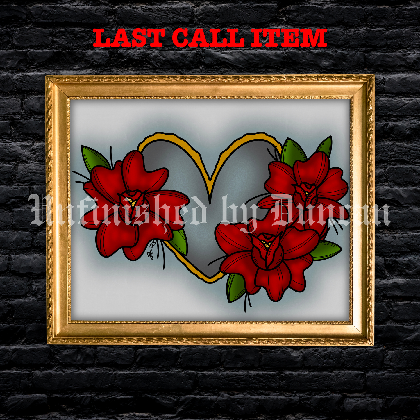 Lucky Roses | Traditional Tattoo Inspired Art Print (Last Call)