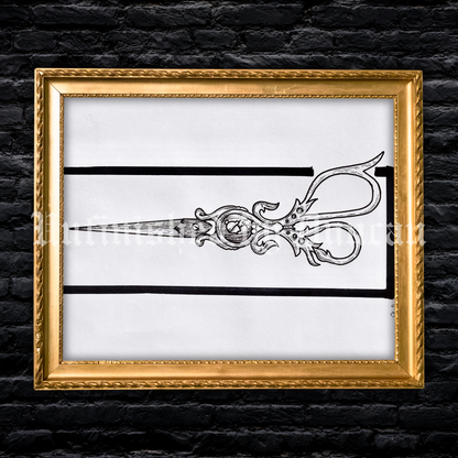 Vintage Shears | Victorian Inspired, Sewing & Cosmetology Traditional Tattoo Inspired Art Print