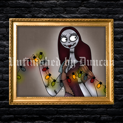 Christmas Sally | Nightmare Before Christmas, Traditional Tattoo Inspired Art Print