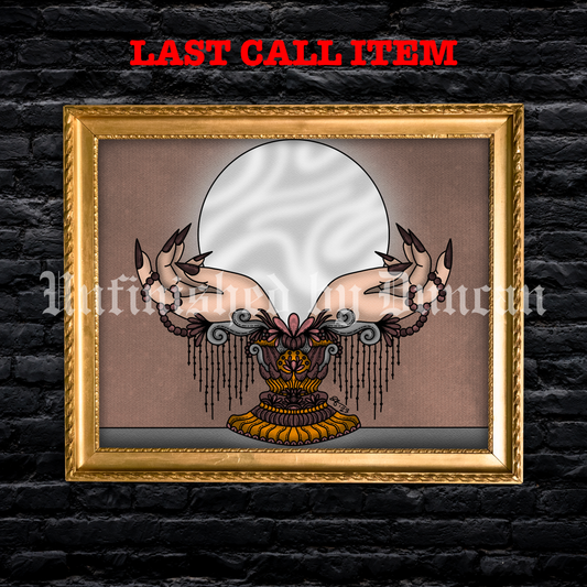 Grand Scheme | Witchy, Crystal Ball, Traditional Tattoo Inspired Art Print (Last Call)