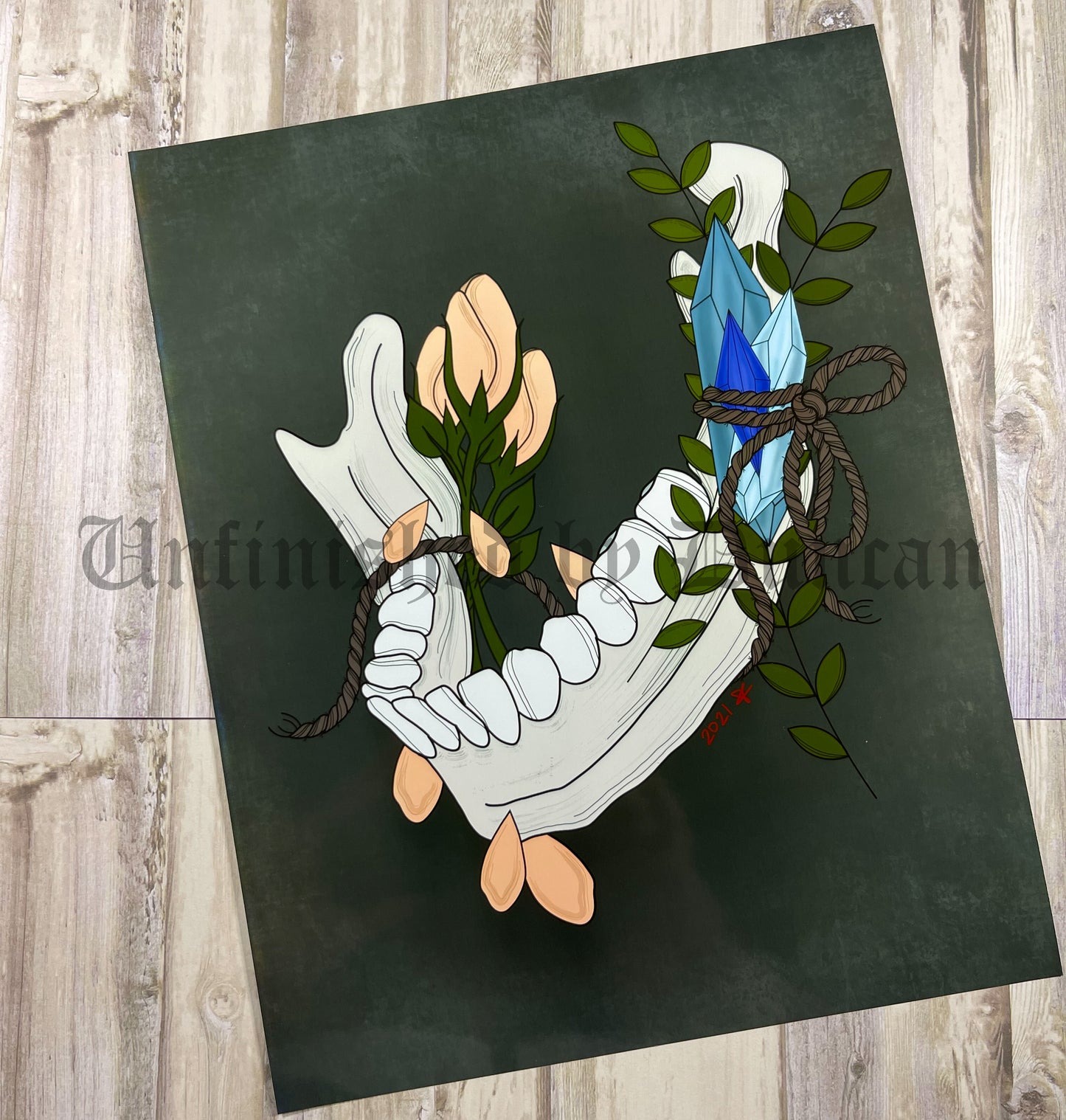 Crystal Spell | Traditional Tattoo Inspired Art Print (Last Call)