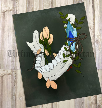 Crystal Spell | Traditional Tattoo Inspired Art Print (Last Call)