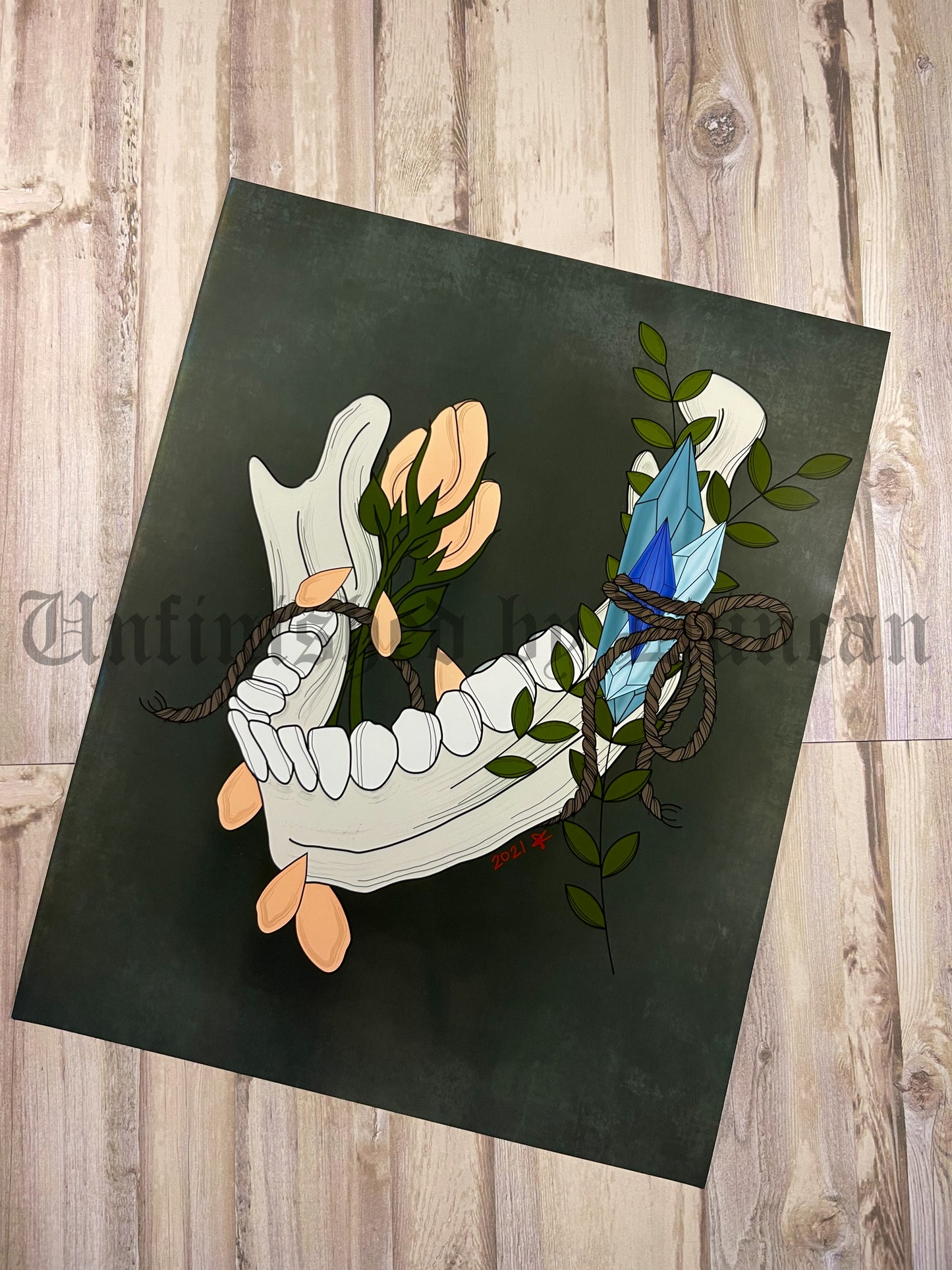 Crystal Spell | Traditional Tattoo Inspired Art Print (Last Call)