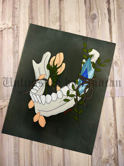 Crystal Spell | Traditional Tattoo Inspired Art Print (Last Call)